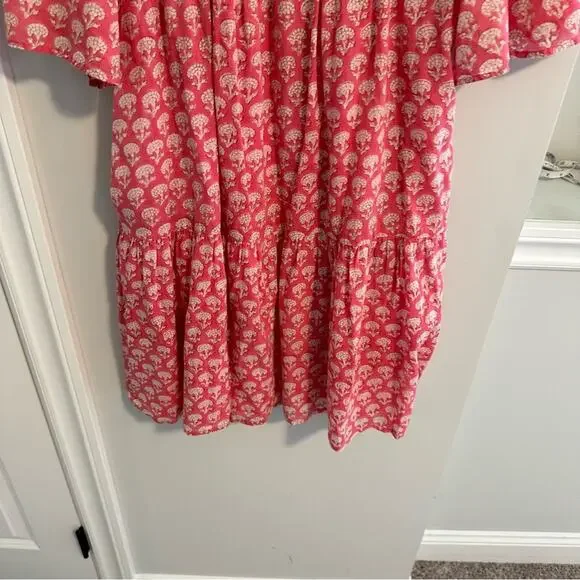 Emerson Fry India Collection Pink Block Printed Floral Mini Dress XS/S - Picture 4 of 10